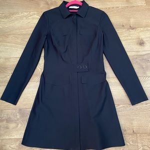 Tory Burch black stretch trench coat/dress Sz S/P